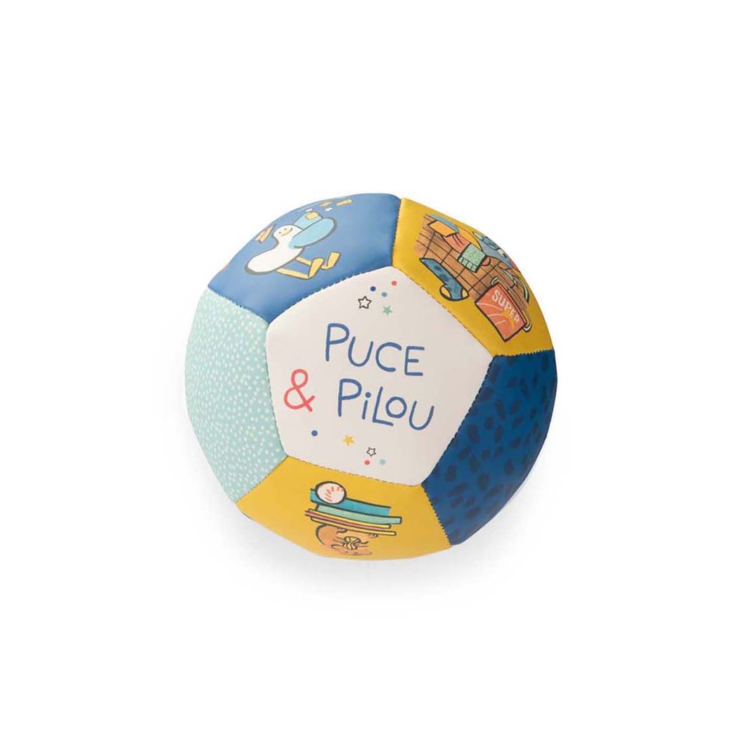 Moulin Roty Blød bold 10 cm, Puce &amp; Pilou