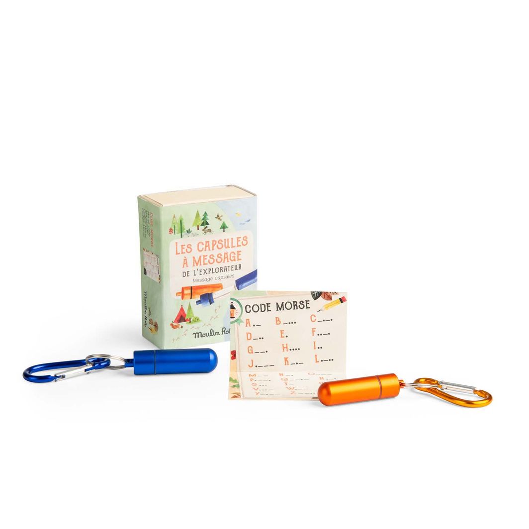 Moulin Roty, nøglering med kapsel til hemmelige besked, 2 stk - Le Jardin du Moulin