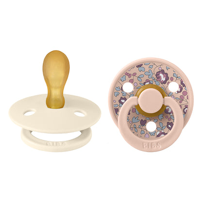 Bibs Liberty, 2-pak Colour Eloise, sutter i naturgummi, str. 2 - Blush Mix