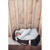 Copenhagen Colors økologisk babylift og legetæppe, Black w cream solid stripe