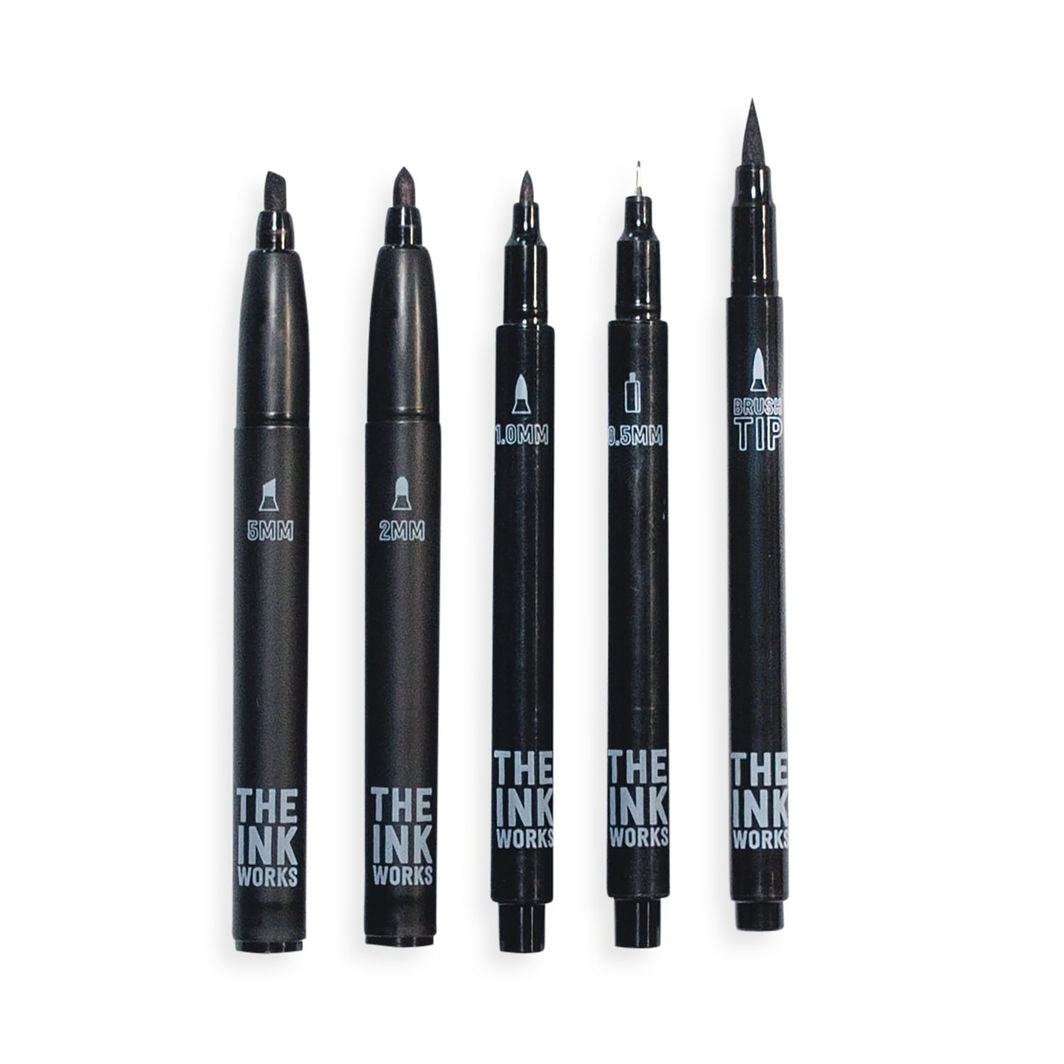 Ooly Sort pen 5 stk, The Ink Works - Køb alt til tegneglade børn her!