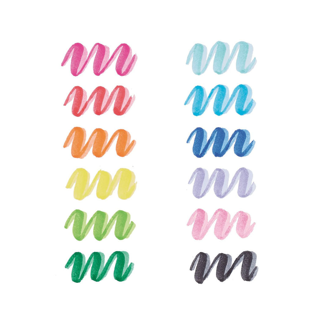 Ooly Penseltuscher 12 stk, Dobbeltsidet - Dual Tone