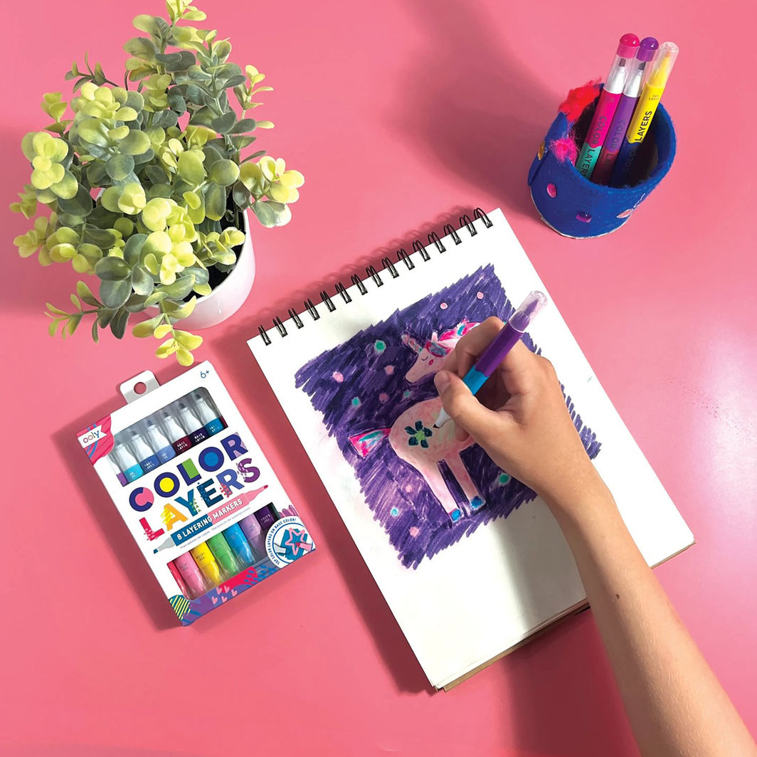 Ooly Tuscher 8 stk, Dobbeltsidet - Lag på lag