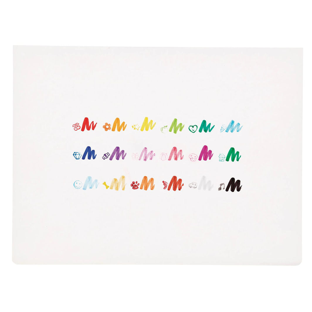 Ooly Penseltuscher med stempel 18 stk, Stampables