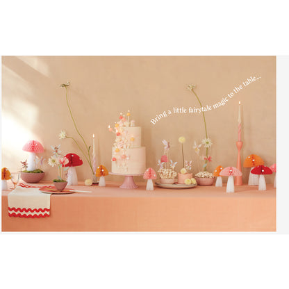 Meri Meri lanterne i rispapir, Mushroom, 3-pak