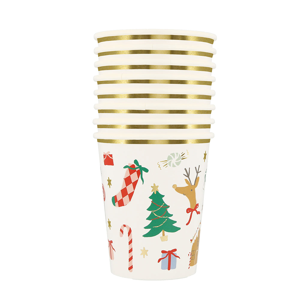 Meri Meri papkrus, Jolly Christmas - 8 stk