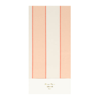 Meri Meri papirsdug, Peach stripe - 259 x 137 cm