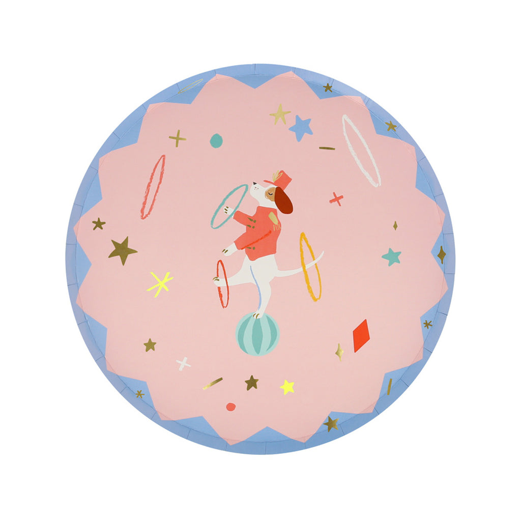 Meri Meri paptallerkener, Str. S, Cirkus - 8 stk.