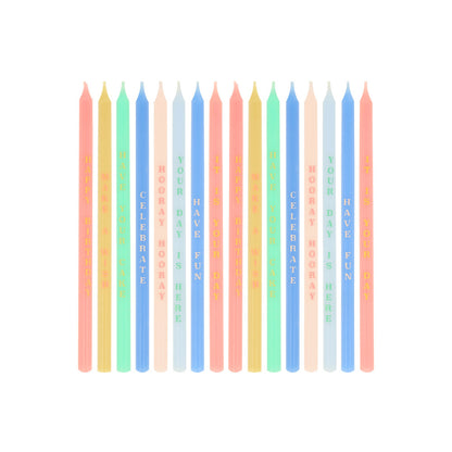 Meri Meri kagelys m. fest-sætninger - 16 stk