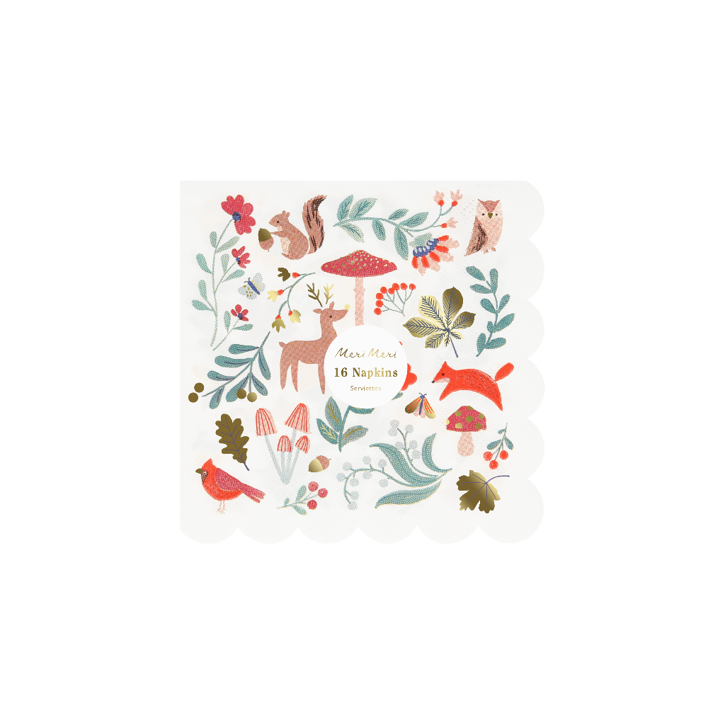 Meri Meri servietter str. S, Winter woodland