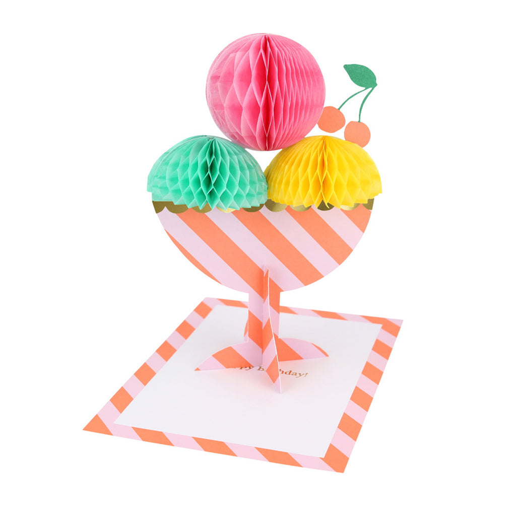Meri Meri fødselsdagskort, Ice cream sunday honeycomb