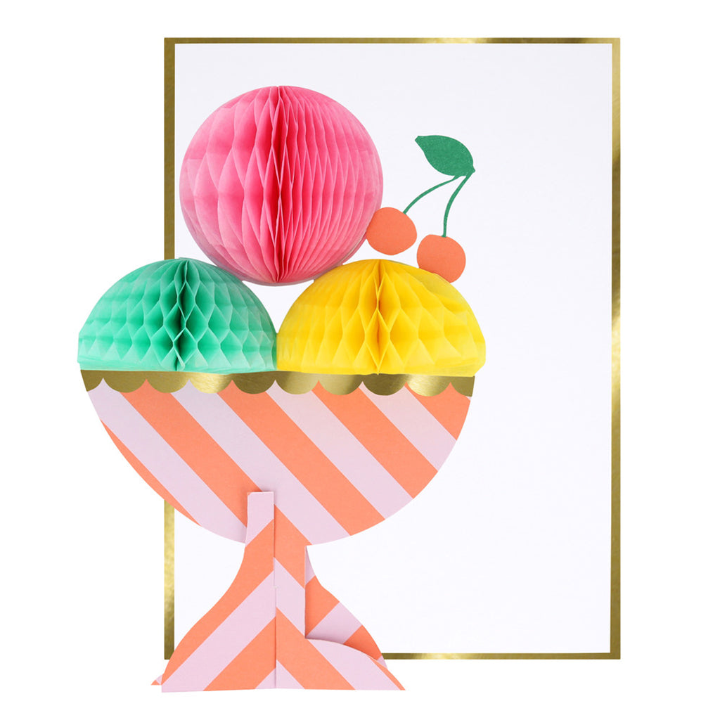 Meri Meri fødselsdagskort, Ice cream sunday honeycomb