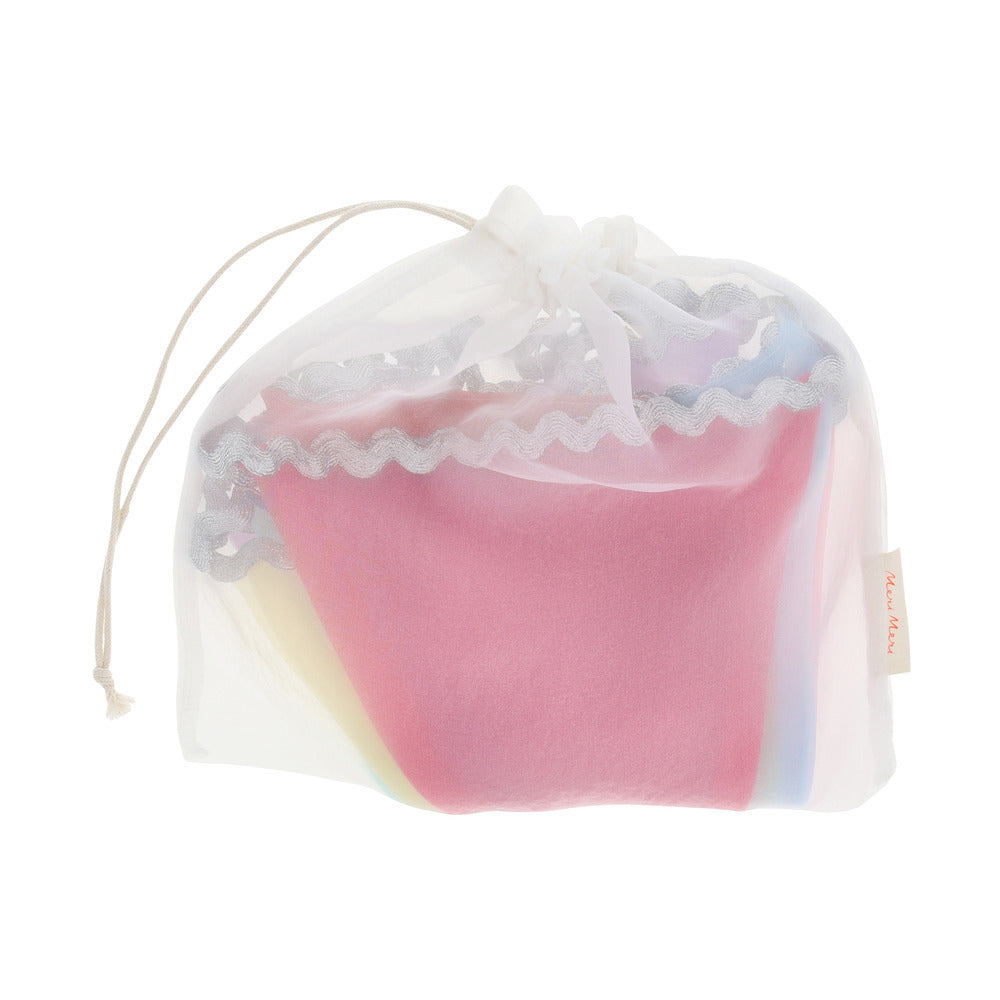 Meri Meri guirlande i organza, Pastel Rainbow