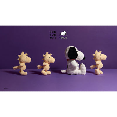 Snoopy bamse, Quilted Jersey cream, 17 cm - Nuser bamse i gaveæske