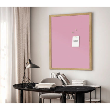 Opslagstavle m. egetræsramme, Bubblegum 62 x 42 cm