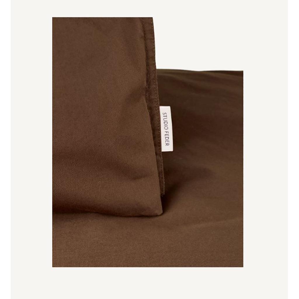 Studio Feder voksensengetøj, økologisk percale - Bark
