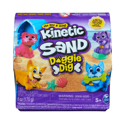 Kinetic Sand Doggie Dig, grav efter skatte - Ass.