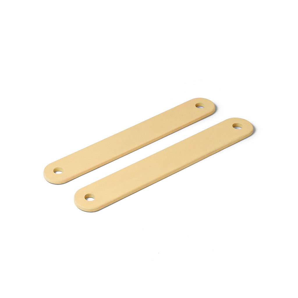 Modu Beams, balancebomme i træ, aktivitetslegetøj - Sand grey/ Honey yellow