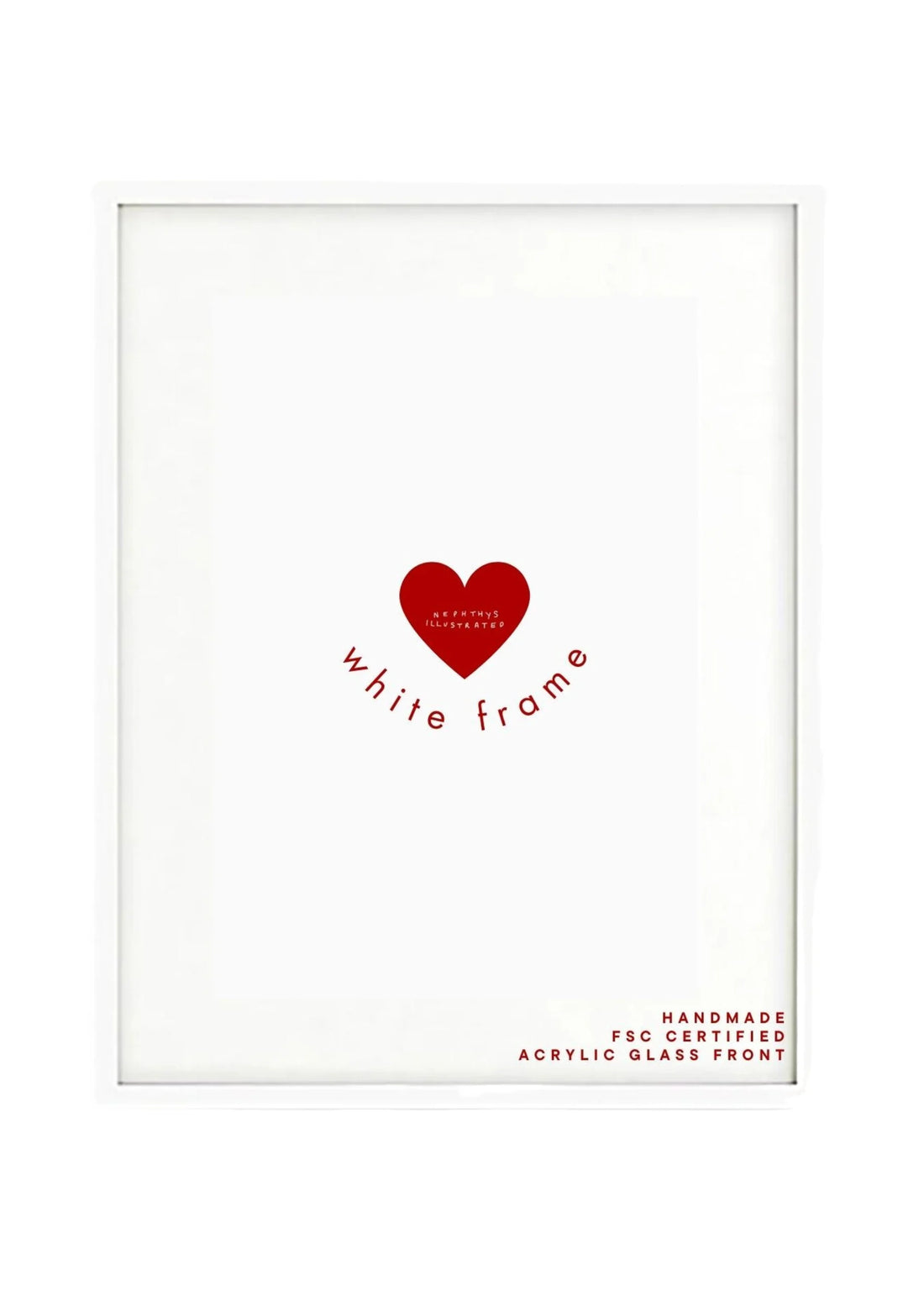 Nephthys Illustrated ramme, Hvidt træ - A4