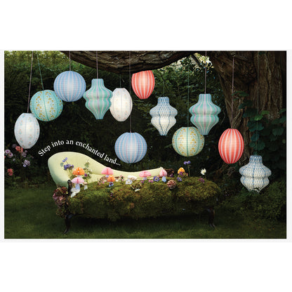 Meri Meri lanterne i rispapir, Mushroom, 3-pak