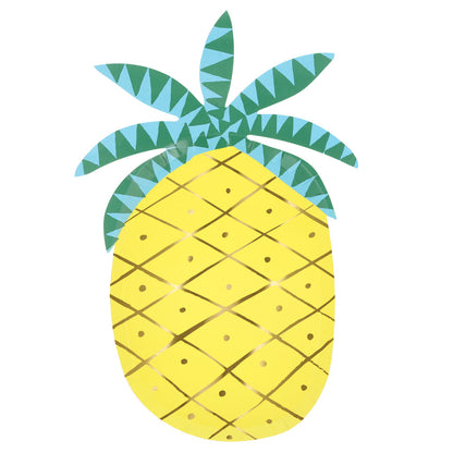Meri Meri paptallerkner - Pineapple - 8 stk.