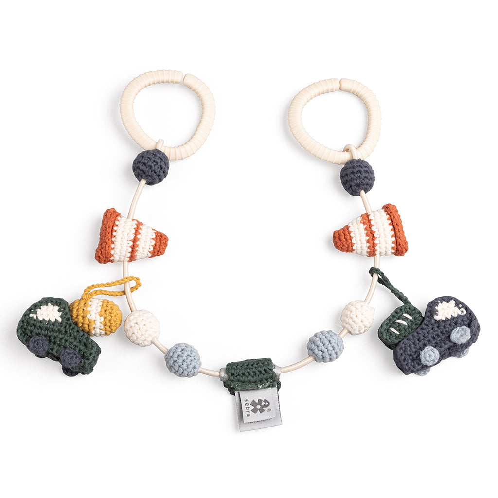 Sebra Hæklet barnevognskæde, Busy Builders