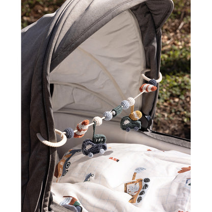 Sebra Hæklet barnevognskæde, Busy Builders