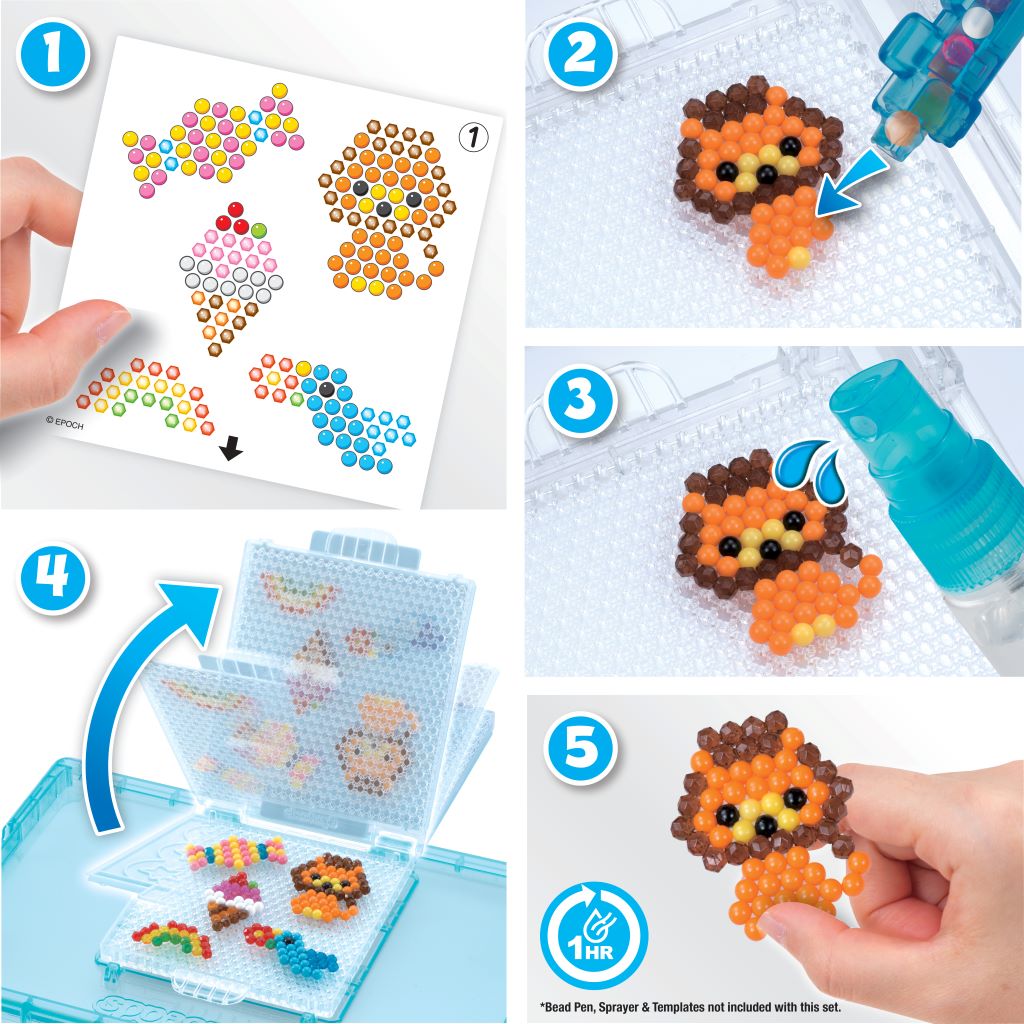 Aquabeads genopfyldningssæt med faste perler