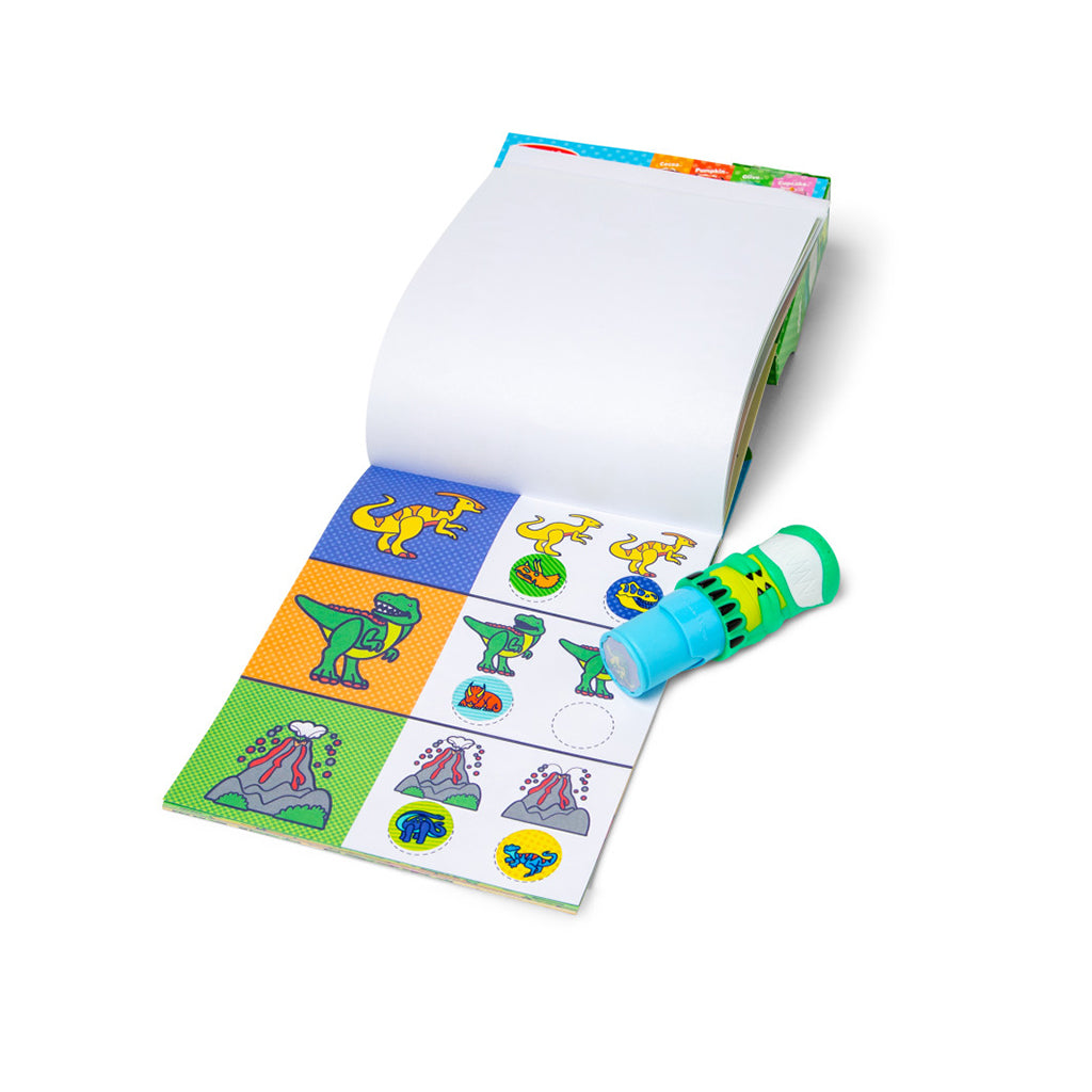 Melissa &amp; Doug Wow! Activity pad, Stempel-selv klistermærker - Dinosaur
