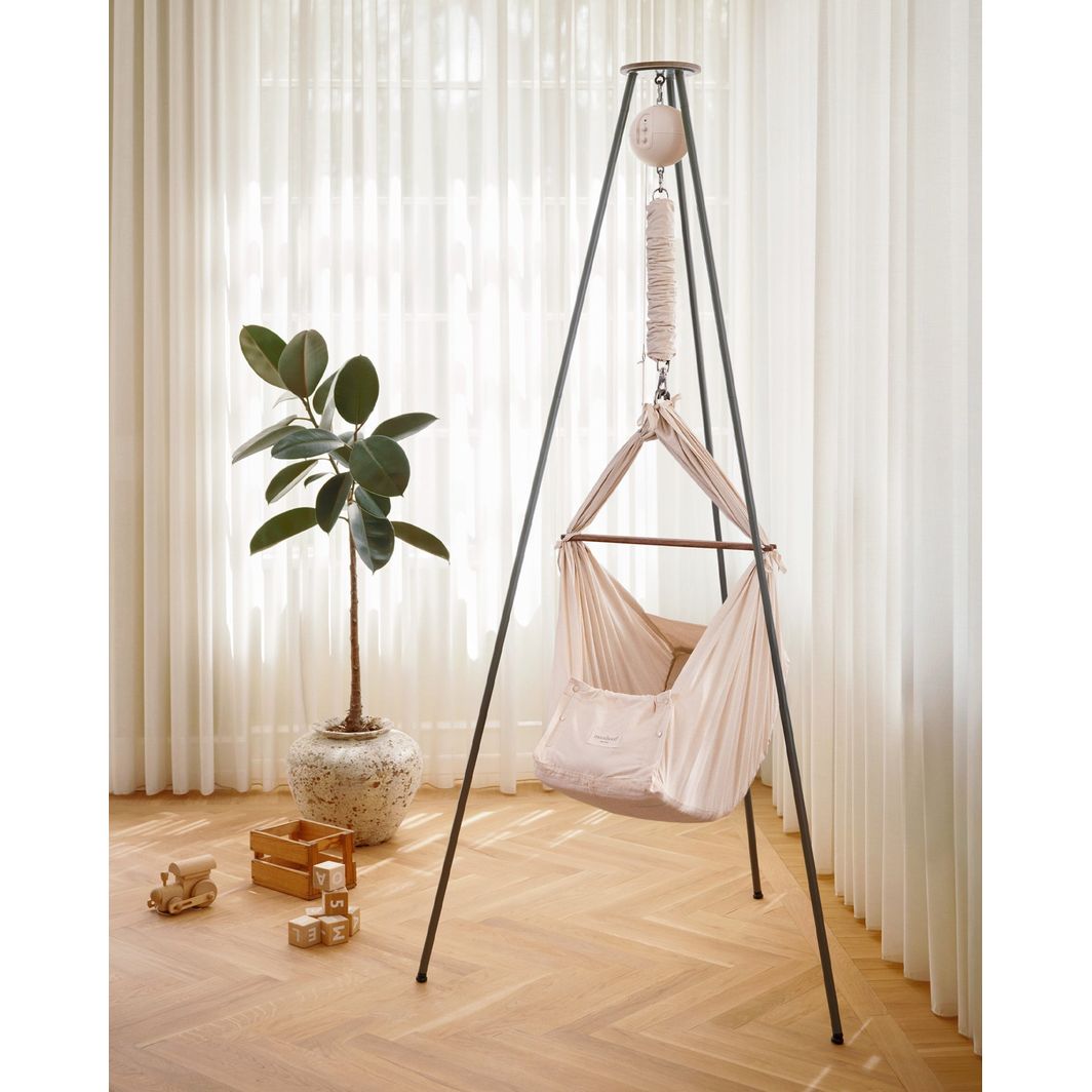 Moonboon Classic Bundle, Slyngevugge, m. connect Classic motor og stativ - Nature