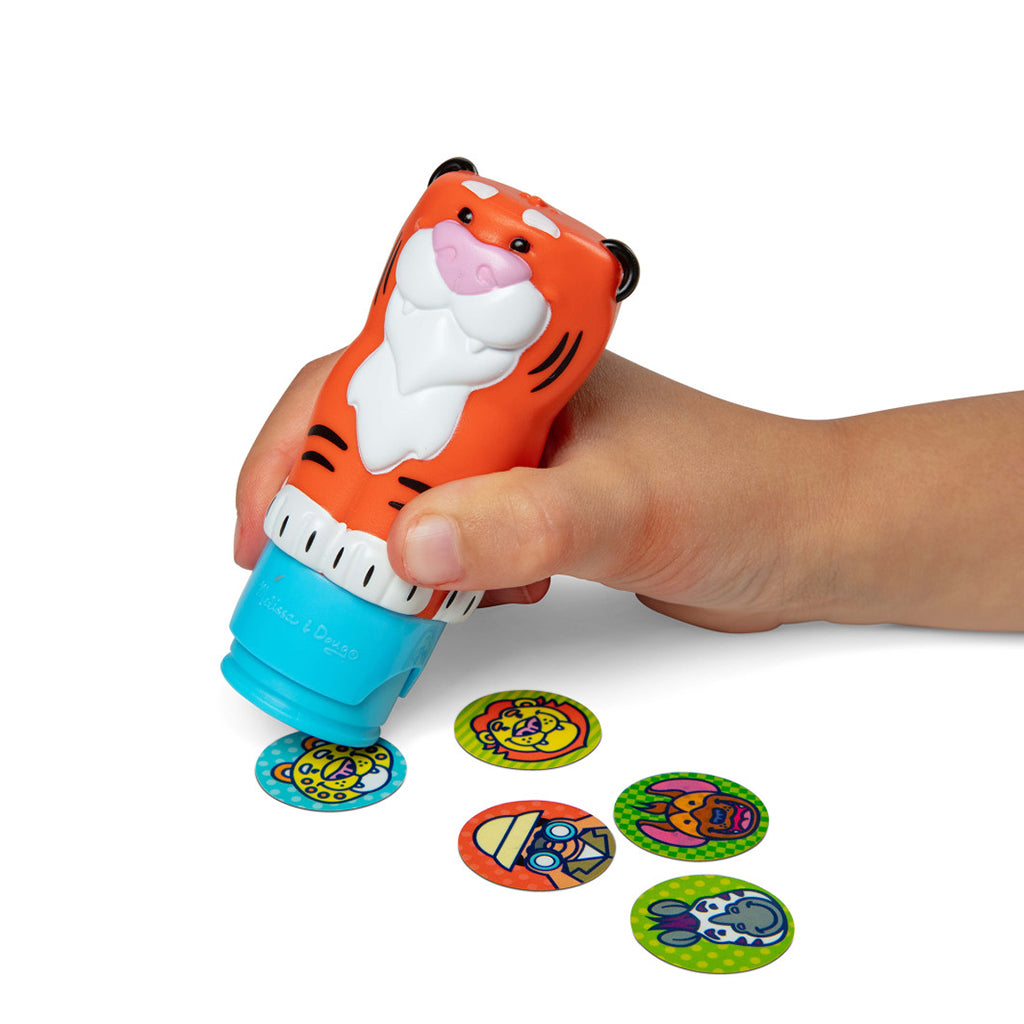 Melissa &amp; Doug Wow! Activity pad, Stempel-selv klistermærker - Tiger