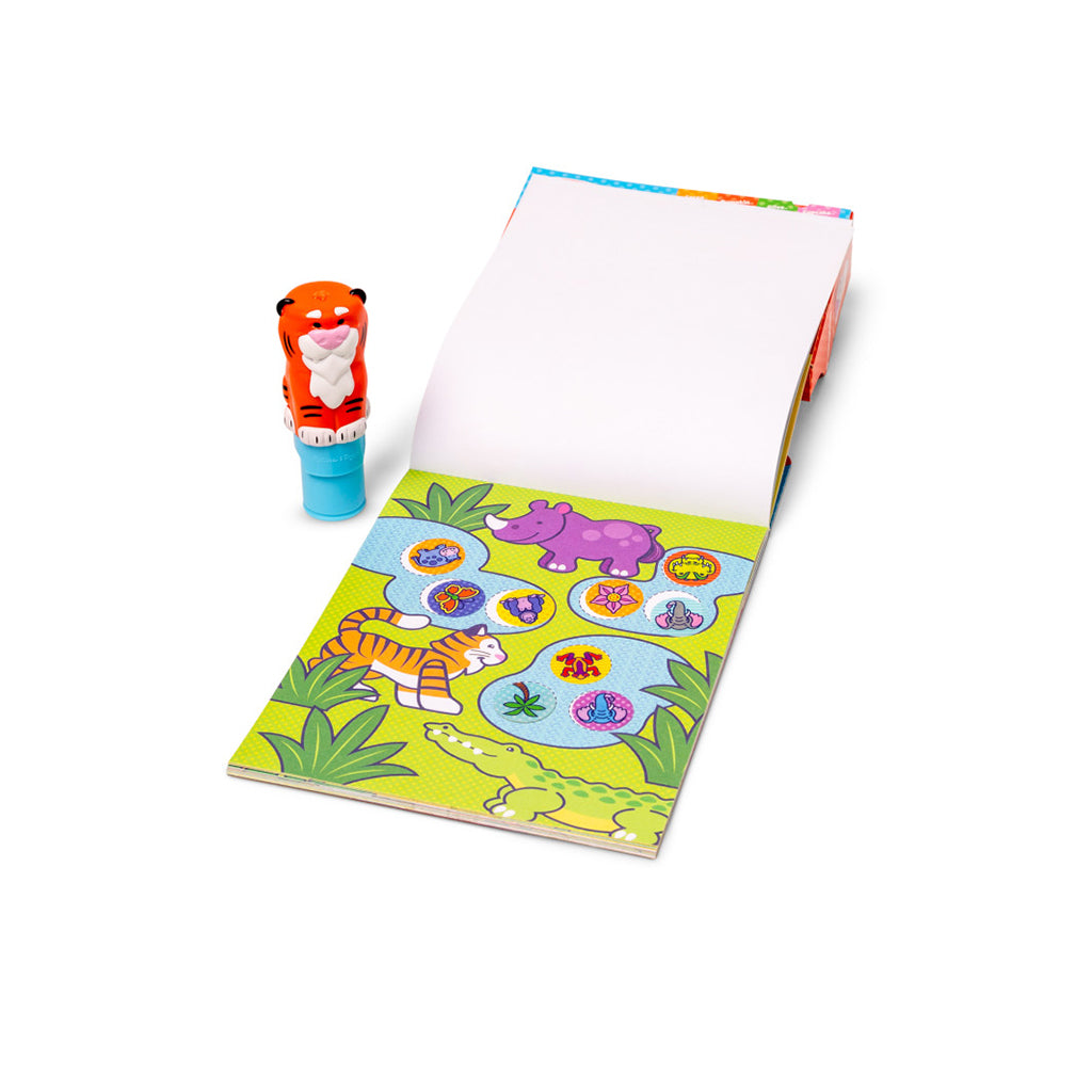 Melissa &amp; Doug Wow! Activity pad, Stempel-selv klistermærker - Tiger