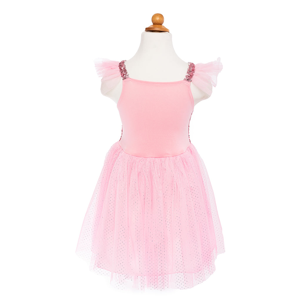 Great Pretenders udklædningstøj, Pink Twirl kjole  - Str. 4-6 år