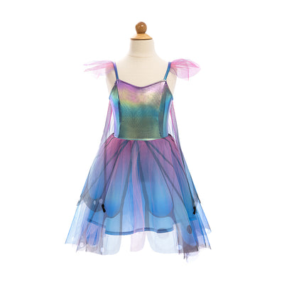 Great Pretenders udklædningstøj, Blå/lilla sommerfuglekjole m. vinger - str. 2-6 år