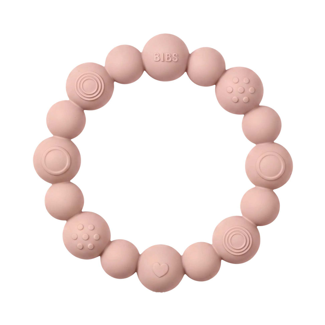 Bibs bidering i silikone, Beaded - Blush