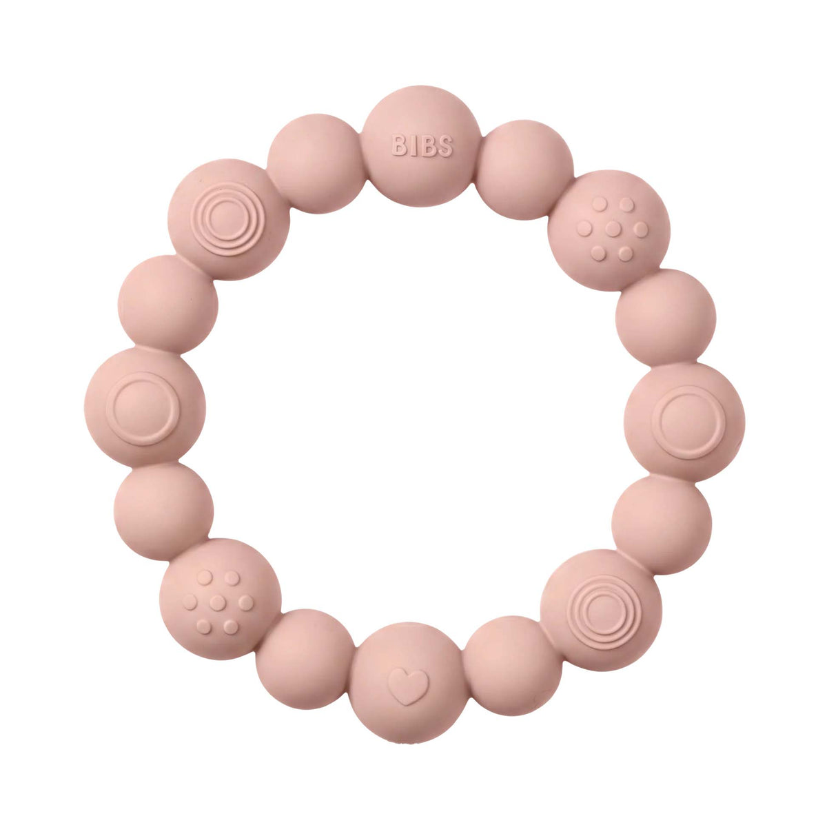 Bibs bidering i silikone, Beaded - Blush