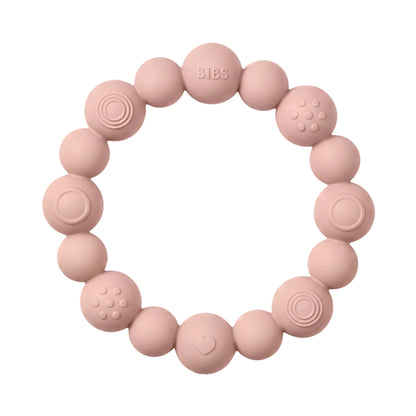 Bibs bidering i silikone, Beaded - Blush