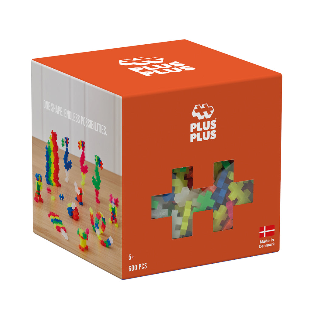 Plus-Plus Neon farvemix, 600 stk