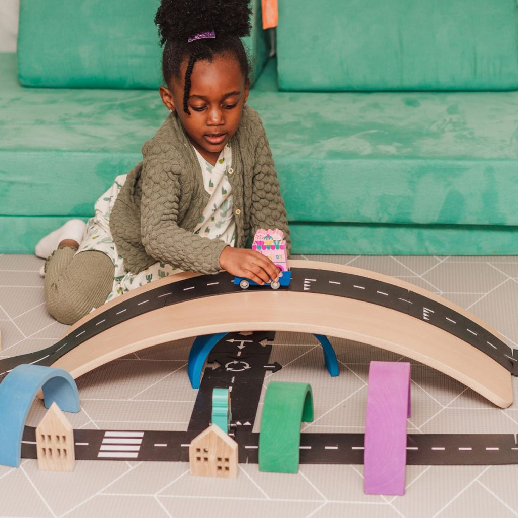 Waytoplay bilbane i gummi, 24 dele - Highway