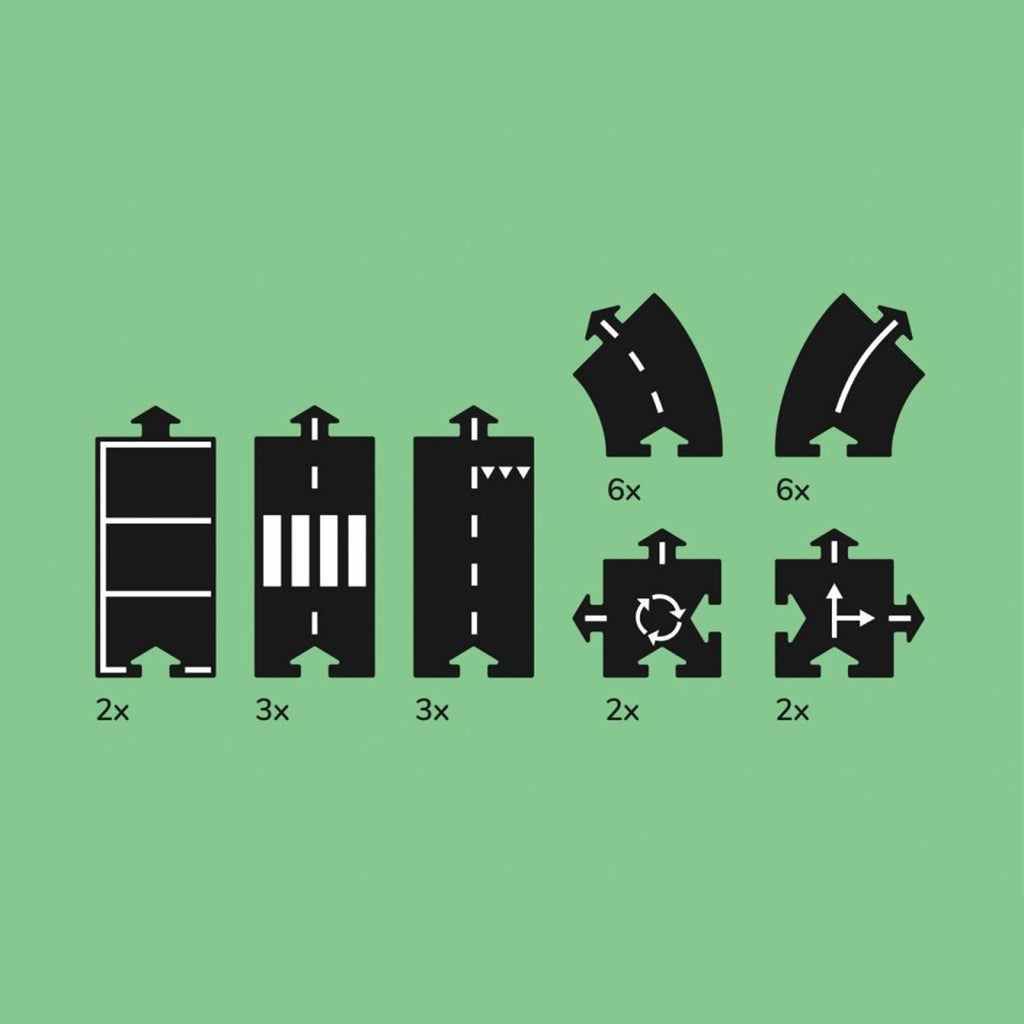 Waytoplay bilbane i gummi, 24 dele - Highway