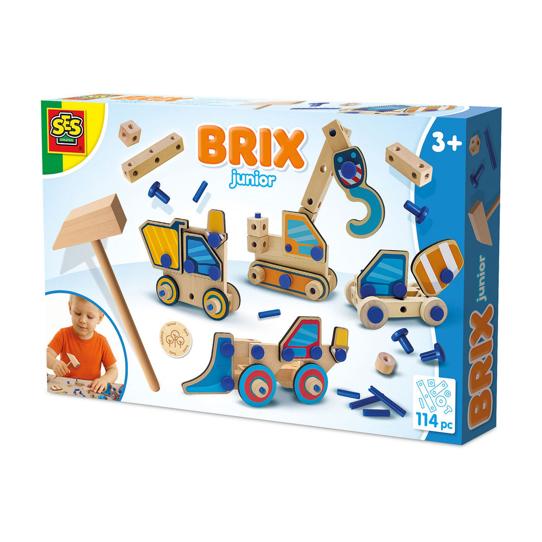 SES Creative Brix Junior, byggelegetøj - Arbejdskøretøjer