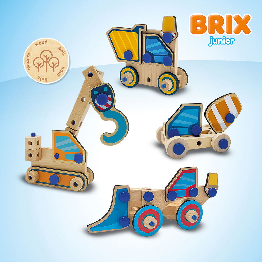 SES Creative Brix Junior, byggelegetøj - Arbejdskøretøjer
