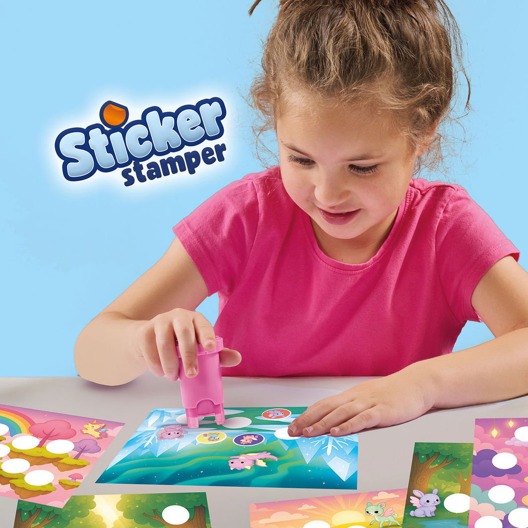 SES Creative Stempel med klistermærker, Fantasidyr