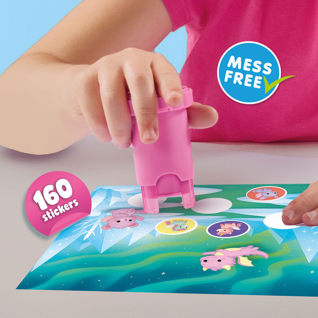 SES Creative Stempel med klistermærker, Fantasidyr