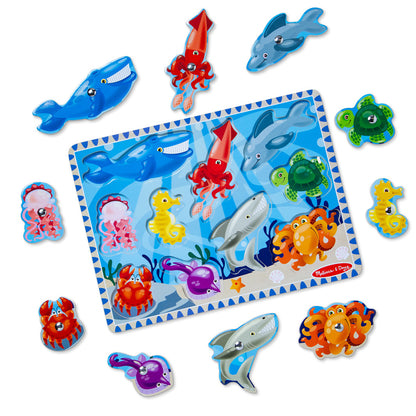 Melissa &amp; Doug Magnetisk træpuslespil med fiskestang, 10 brikker