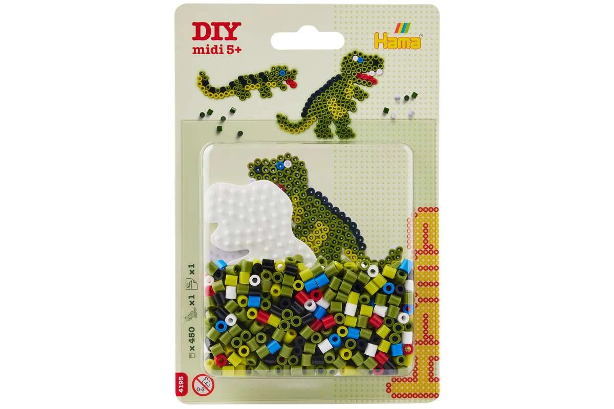 Hama perlepladesæt, Midi, dinosaur