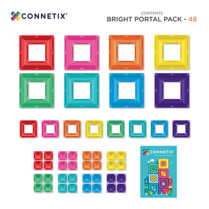 Connetix Bright Portal Pack, Magnetisk byggesæt m 48 dele