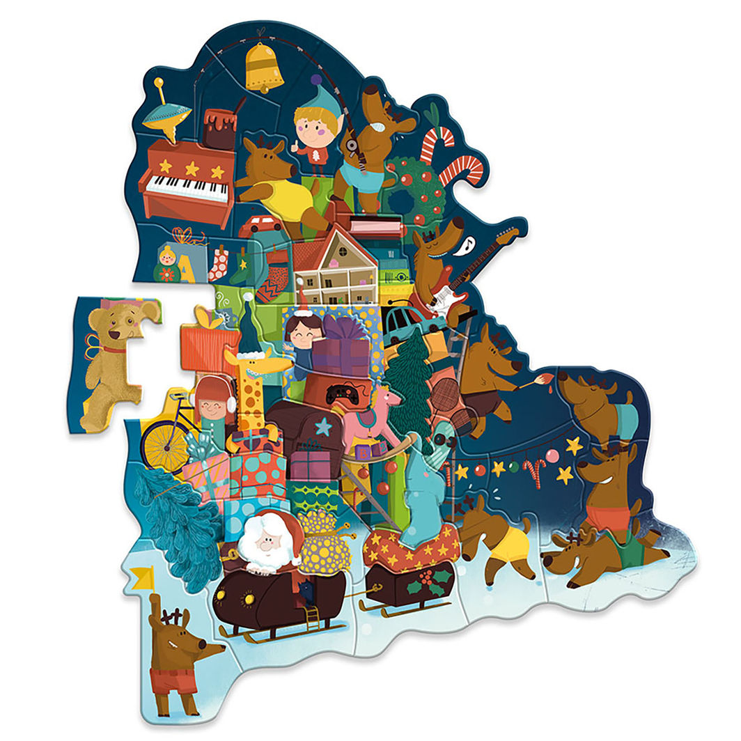 Vilac Adventskalender, Adventstårn med magentisk puslespil 48 brikker