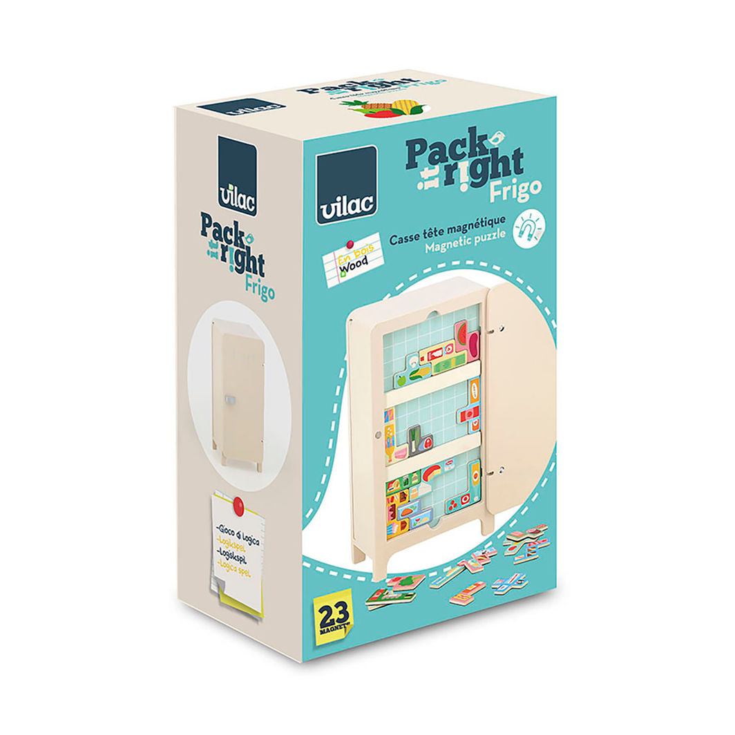 Vilac Magnetleg for en person, Logikspil m 21 brikker - Køleskab