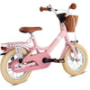 Puky Youke Classic cykel m. håndbremse og cykelkurv, 12" - Retro rose - Fra 3 år